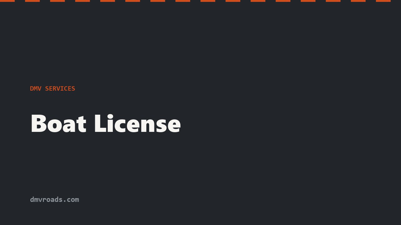 Boating License & Boater Safety Education Card | DMV Roads