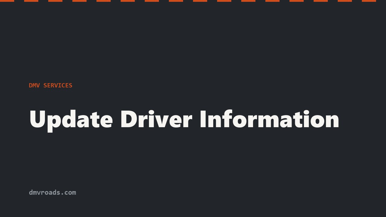 Update Driver Information — Vision, Donor & Restrictions