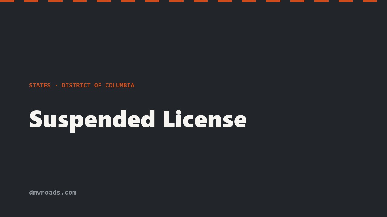 DC Suspended License — Reinstatement & SR-22 Steps