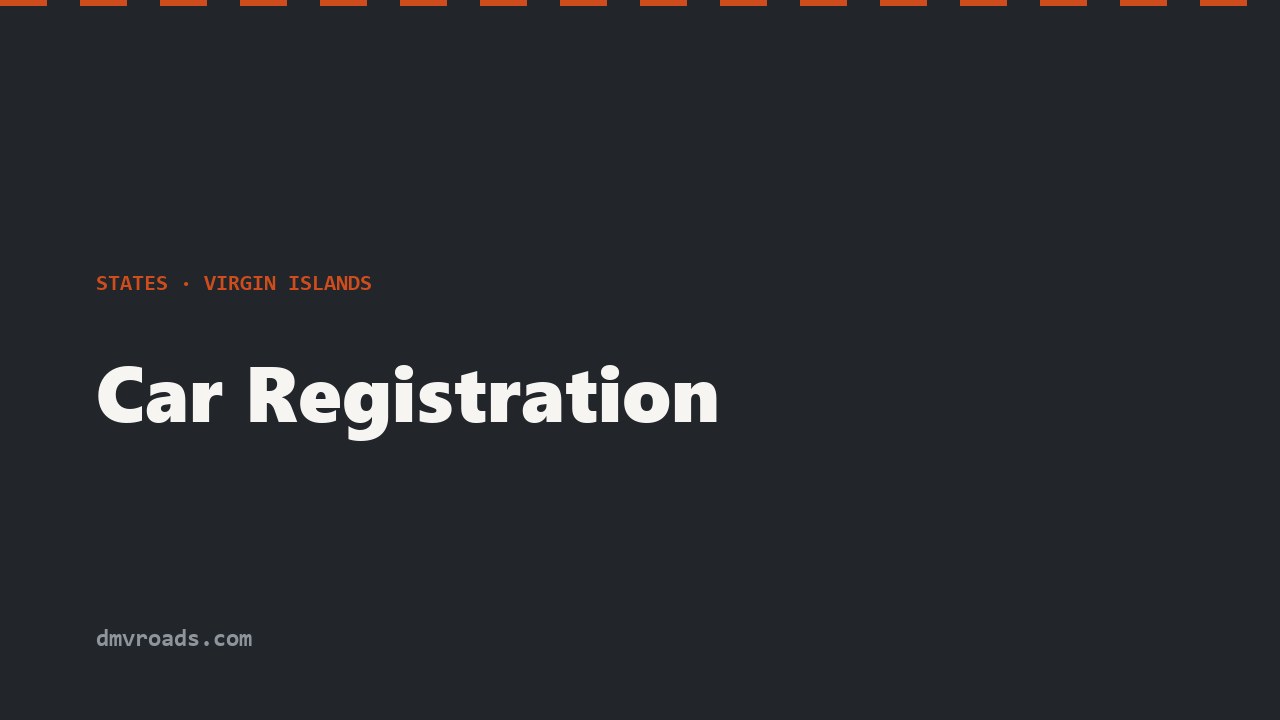 USVI Vehicle Registration — BMV-3 Form & 4% Excise Tax